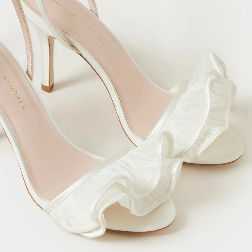 Loeffler Randall Estella Ruffle Heeled Sandal - Pearl - Picture 4 of 5